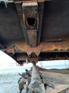 Oprava zkorodovaného uložení korby